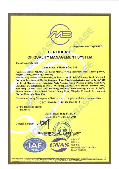 3.6ISO 9001-Jinan Biobase Biotech Co.,Ltd