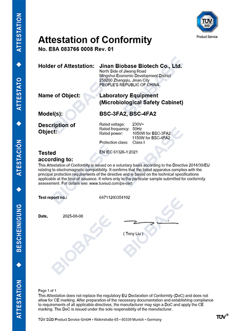4.2EN Certified Biological Safety Cabinet