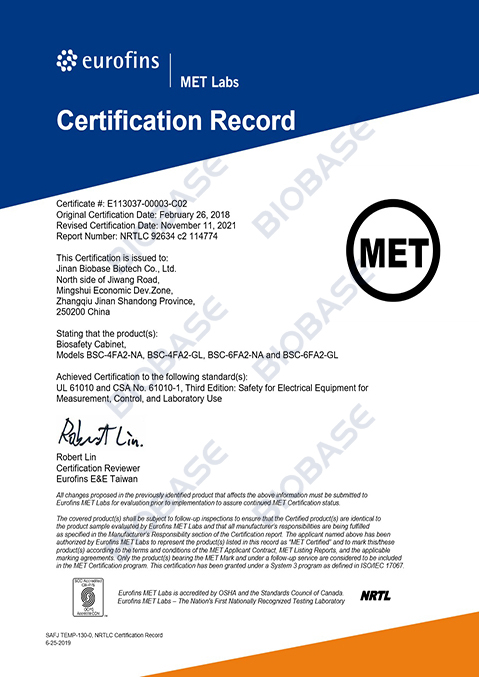 6.1Met-Biosafety Cabinet